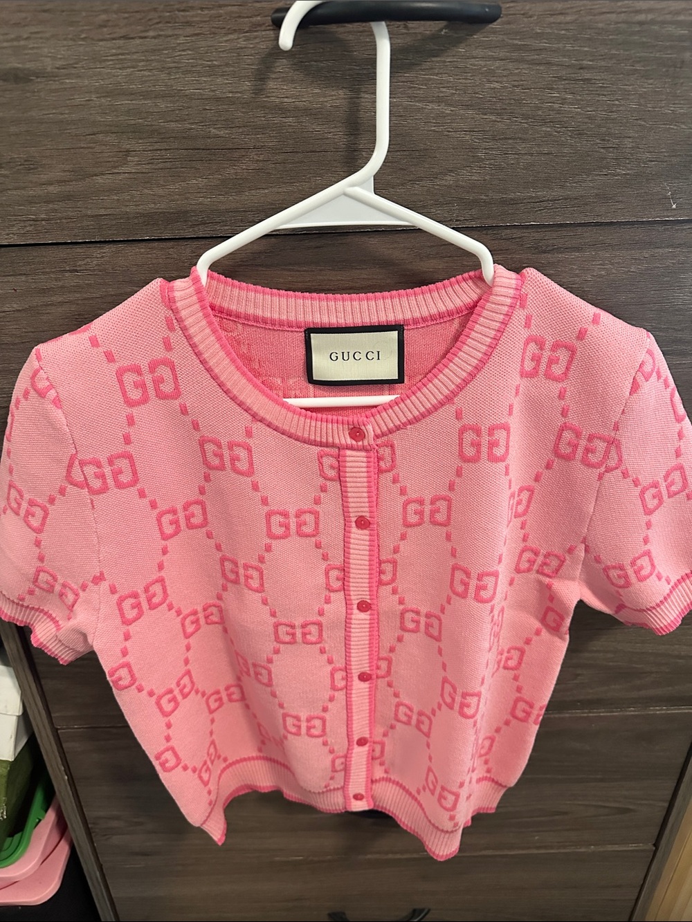 Women’s Pink Knit Button-Front Cardigan size S